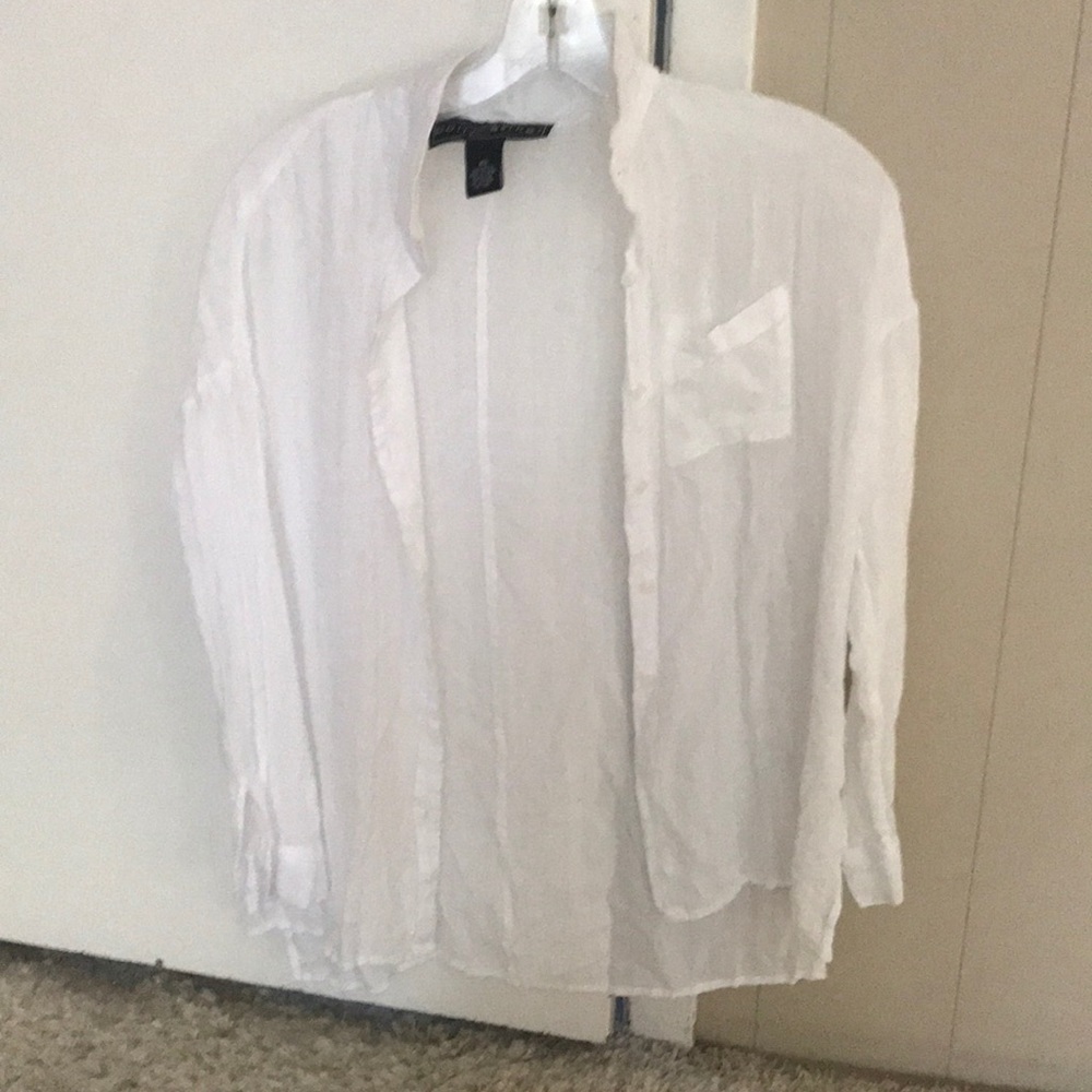 Flowy White Button Down